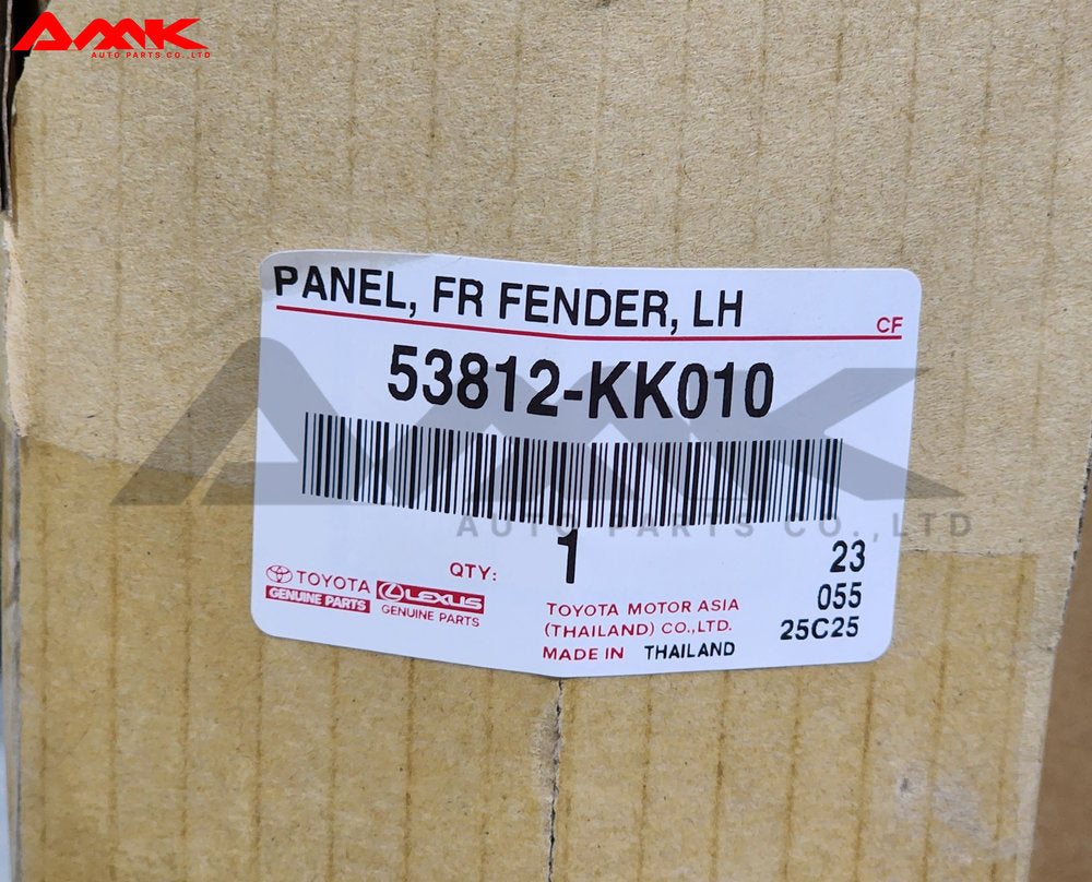 TOYOTA PANEL, FR FENDER, LH 53812-KK010