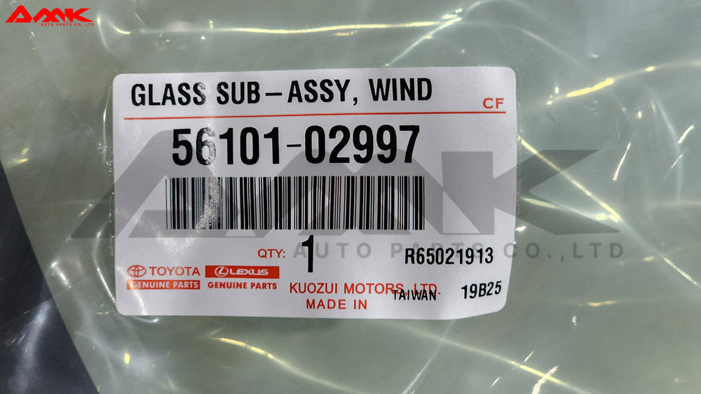 TOYOTA GLASS SUB-ASSY, BACK WINDOW 56101-02997