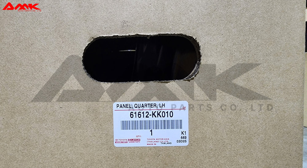 TOYOTA PANEL, QUARTER, LH 61612-KK010