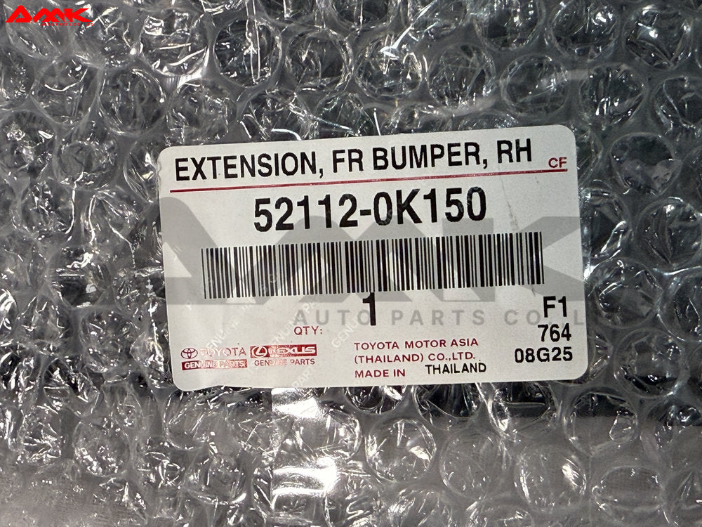 TOYOTA EXTENSION, FR BUMPER, RH 52112-0K150