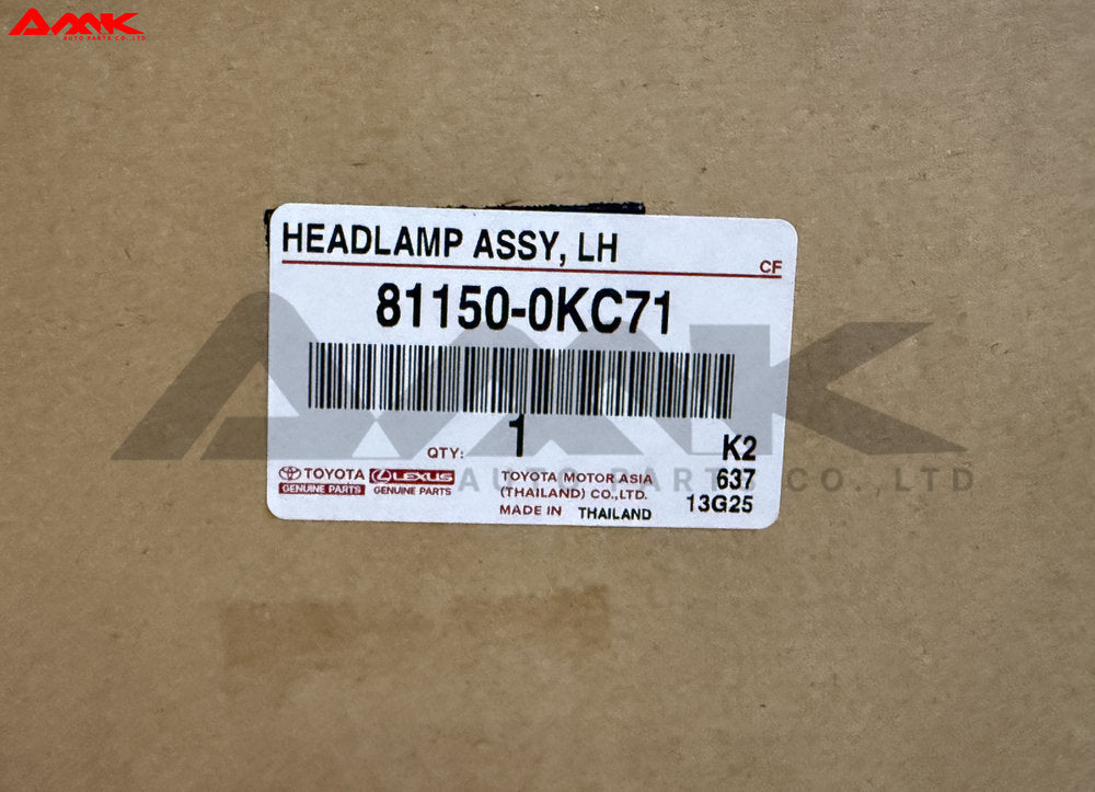 TOYOTA HEADLAMP ASSY, LH 81150-0KC71