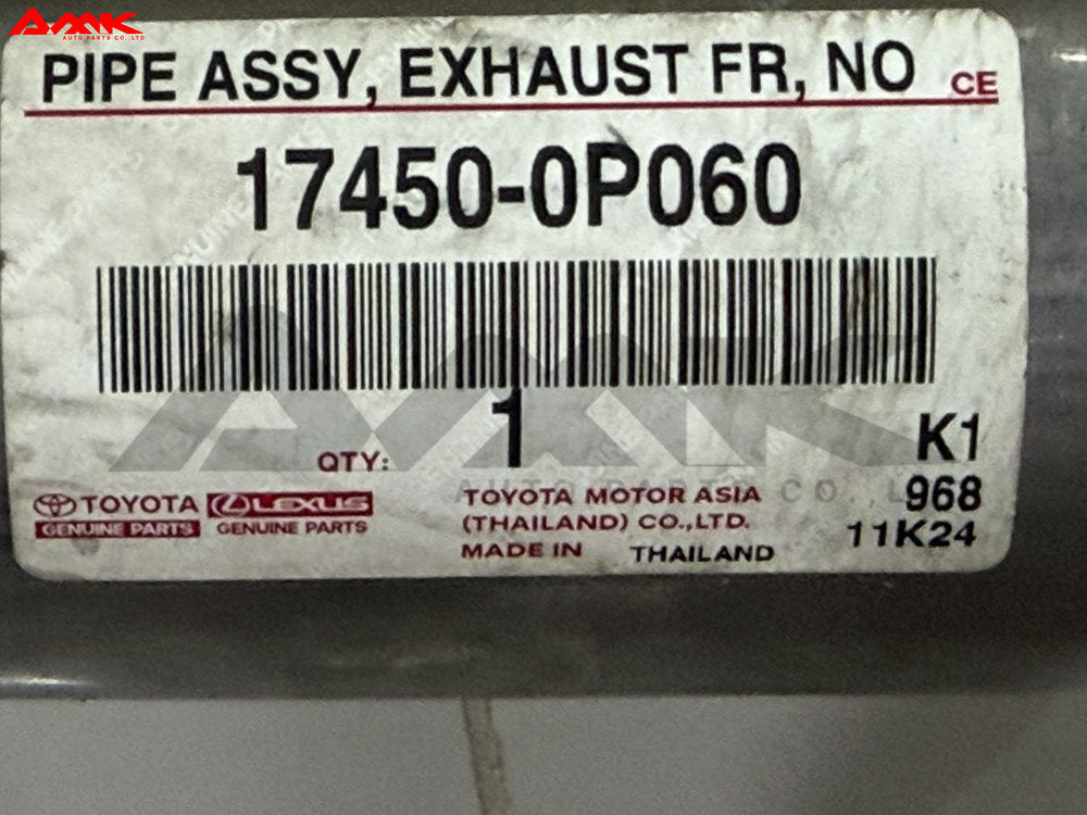 TOYOTA PIPE ASSY, EXHAUST FR, NO. 2 17450-0P060