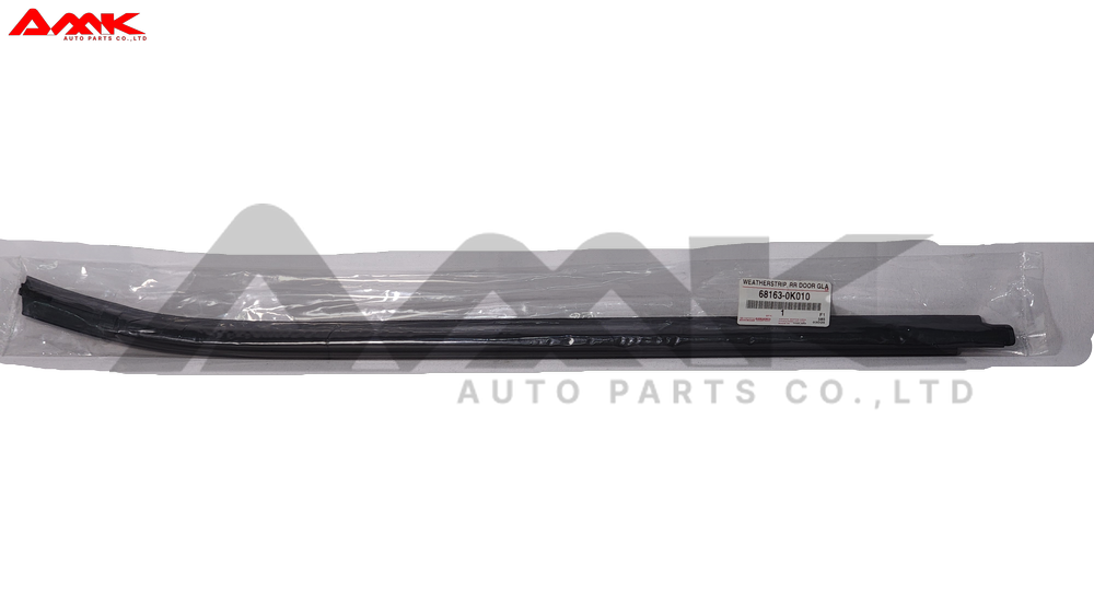TOYOTA WEATHERSTRIP, RR DOOR GLASS, OUTER RH 68163-0K010