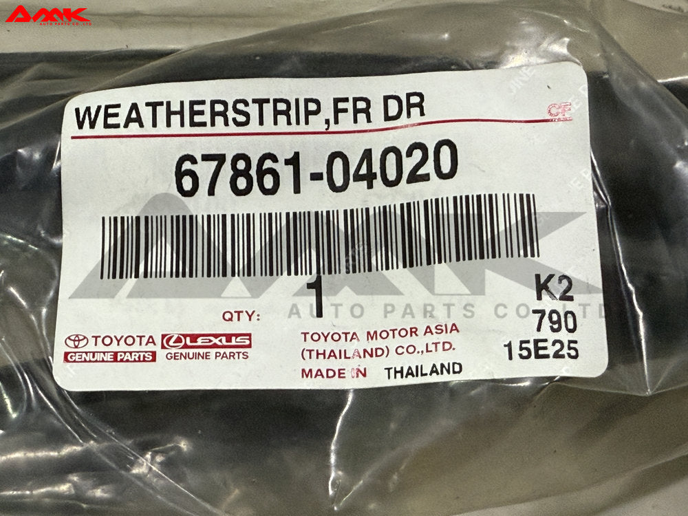 TOYOTA WEATHERSTRIP,FR DR 67861-04020